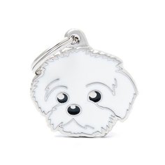 Адресник на ошейник My Family Colors Friends Итальянская болонка белый