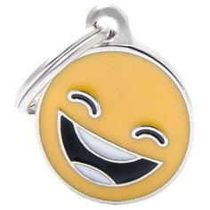 Адресник на ошейник My Family Colors Charms Смайлик Smile желтый