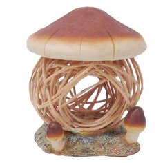 Домик для грызунов Fauna International Mushroom House 14х14х12 см бежевый/коричневый