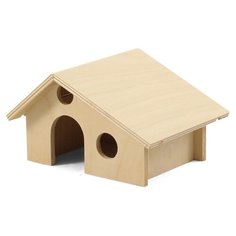 Домик для грызунов Гамма 42032005 16.5х13х10 см бежевый Gamma