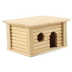 Домик для грызунов Гамма 42032014 21х14х11.5 см бежевый Gamma