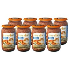 Корм для кошек Puffins Консервы для кошек Телятина и Баранина 8 шт. (0.65 кг)