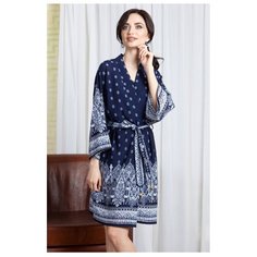 Халат Mia-Mia размер 46 синий