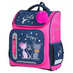 Berlingo ранец Classic Happy Cats, розовый/синий