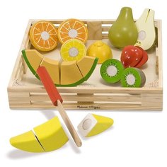 Набор продуктов с посудой Melissa & Doug Cutting Fruit Set 4021 зеленый/желтый/коричневый