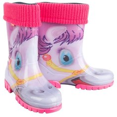 Резиновые сапоги Demar размер 30/31, сиреневый/розовый