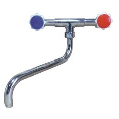 Смеситель для кухни (мойки) Сантаком 140000с двухрычажный хром