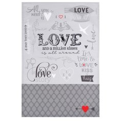 Этель Полотенце Love кухонное 40х67 см серый