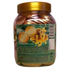Фигурный шоколад КОРТЕС Шоколадные монеты 1 доллар, коробка (100 шт.)