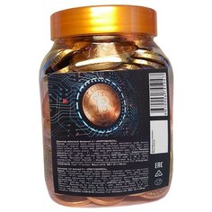Фигурный шоколад КОРТЕС Шоколадные монеты Криптовалюта, коробка (100 шт.)