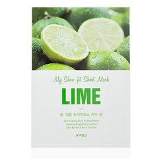 APIEU тканевая маска My Skin-Fit Sheet Mask Lime с экстрактом лайма, 25 г