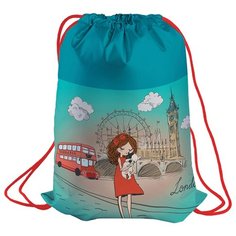 Berlingo Мешок для обуви Girl in London (MS09224) зеленый