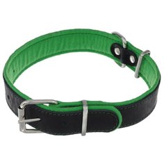Ошейник Аркон Фетр (оф35) 44-58 см черный/зеленый