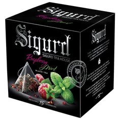 Чай черный SIGURD Raspberry & Mint в пирамидках, 15 шт.