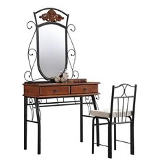 Столик TetChair Canzona, ДхШ: 95 х 46 см, черный/красный дуб