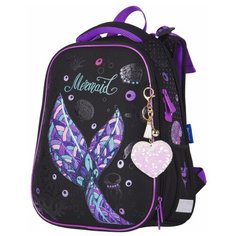 Berlingo ранец Expert Mermaid, черный/фиолетовый