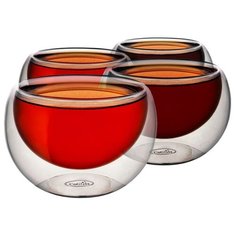 CnGlass Пиалы с двойными стенками 150 мл 4 шт прозрачный