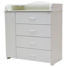 Пеленальный комод Топотушки Потапыч 800/5 ЛДСП белый