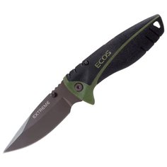 Нож складной ECOS EX-SHB01G/EX-SHB01R с чехлом черный/зеленый