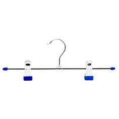 Вешалка Attribute Для брюк и юбок с клипсами Neo стальной/синий