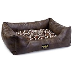 Лежак для собак и кошек PRIDE прямоугольный Президент 70х60х23 см коричневый