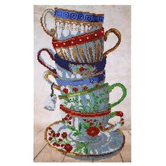 Hobby & Pro Набор для вышивания бисером Чайный сервиз 25 х 40см (БН-3400)