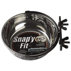 Миска Midwest для клеток и вольеров Snapy Fit 950 мл серебристый