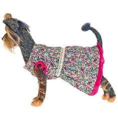 Платье для собак HappyPuppy Молли XL розовый/зеленый/бежевый