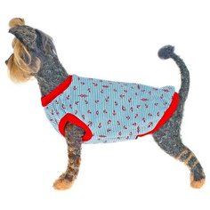 Майка для собак HappyPuppy Пляжная XL синий/красный/белый