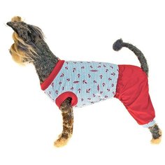 Костюм для собак HappyPuppy Пляжный XL красный/синий/белый
