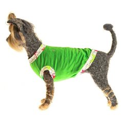 Майка для собак HappyPuppy Весёлый щенок M зеленый