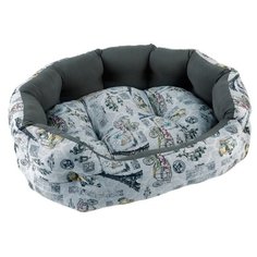 Лежак для собак и кошек Fauna International Paris 62х46х18 см grey
