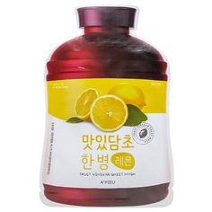 APIEU Тканевая маска для лица с экстрактом лимона Fruit Vinegar Sheet Mask Lemon, 20 г