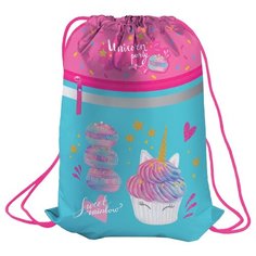 Berlingo Мешок для обуви Unicorn party (MS09320) голубой/розовый