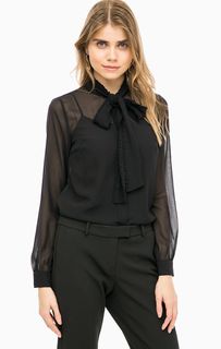 Черная блуза на пуговицах с топом Michael Michael Kors