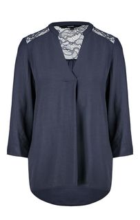 Блуза из вискозы с кружевной вставкой Vero Moda