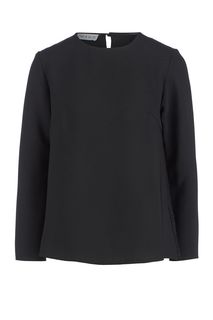 Черная блуза с кружевной спинкой Imago