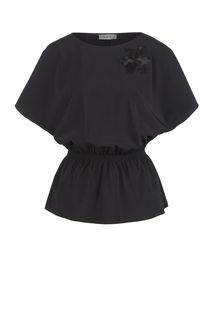 Черная блуза с декоративной отделкой Imago