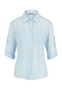 Голубая рубашка с нагрудными карманами Imago