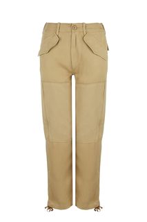 Укороченные бежевые брюки с накладными карманами Polo Ralph Lauren