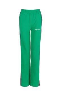 Зеленые брюки прямого кроя с лампасами Juicy by Juicy Couture