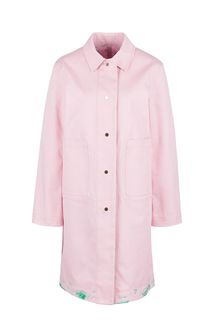 Двусторонняя куртка из хлопка розового цвета United Colors of Benetton