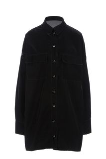 Куртка-рубашка из плащевки с бархатным эффектом UNU Clothing