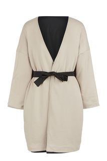 Короткий двусторонний плащ-кимоно с поясом UNU Clothing