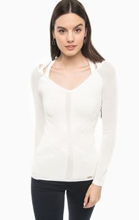 Джемпер белого цвета с длинными рукавами Guess