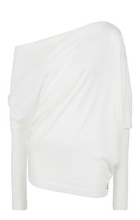 Белый джемпер асимметричного кроя Patrizia Pepe