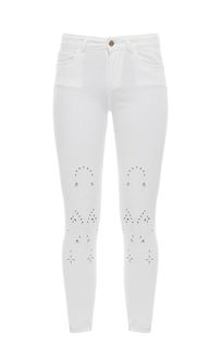 Зауженные белые джинсы с высокой талией Bottom Up Divine Liu Jo