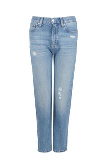 Рваные джинсы бойфренд синего цвета CKJ 061 Calvin Klein Jeans