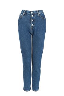 Зауженные синие джинсы с высокой талией Mom Jean Calvin Klein Jeans