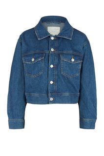 Укороченная джинсовая куртка с потертостями Tom Tailor Denim